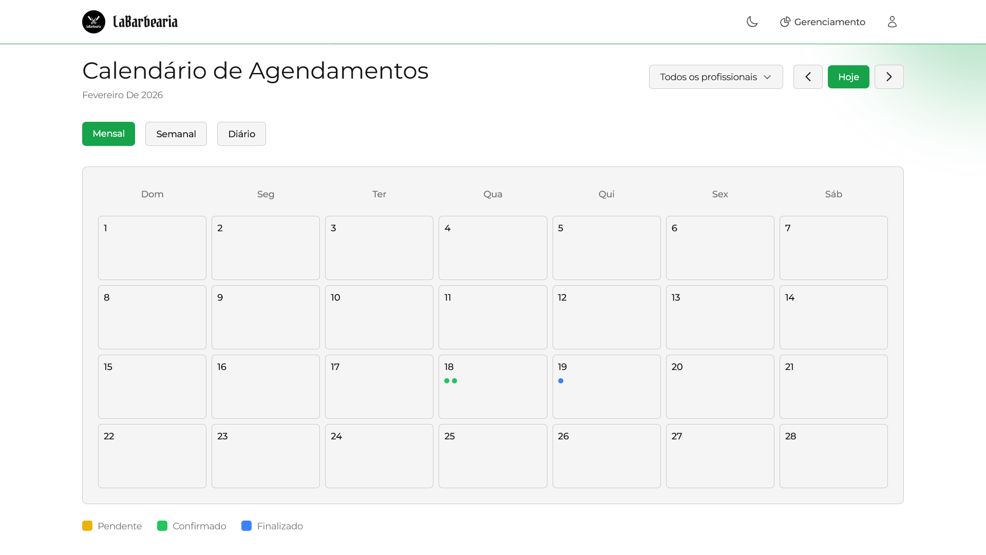 Toda a sua agenda num calendário.